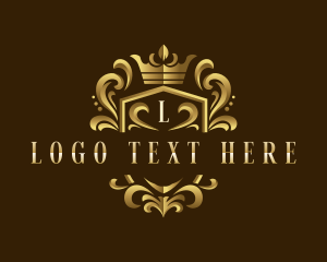 Luxe - Royalty Crown Crest logo design