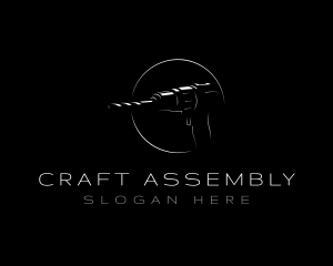 Assembly - Carpentry Drill Power Tool logo design