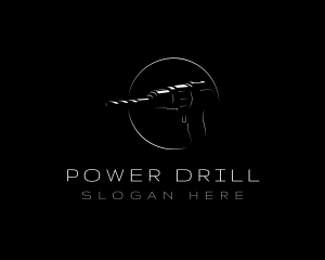 Carpentry Drill Power Tool logo design