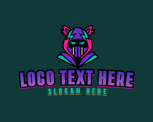 Video Game - Neon Hoodie Cat Mask logo design