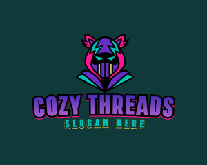 Neon Hoodie Cat Mask logo design