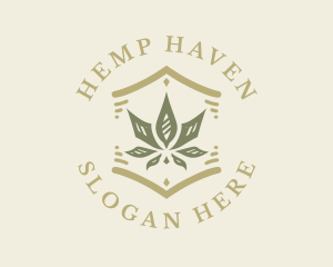 Natural Hemp Marijuana logo design