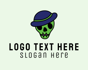Pop Culture - Graffiti Skull Horror logo design