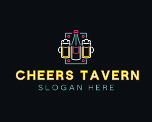 Bar - Neon Beer Bar logo design