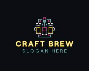 Beer - Neon Beer Bar logo design