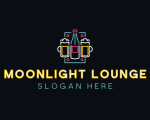 Nightclub - Neon Beer Bar logo design
