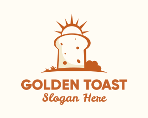 Toast - Sunny Bread Slice logo design