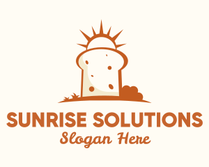 Sunny Bread Slice logo design