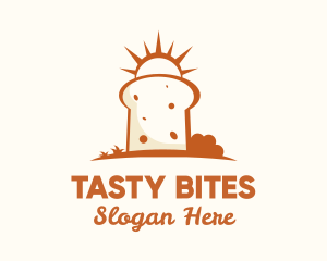Eat - Sunny Bread Slice logo design