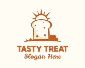 Yummy - Sunny Bread Slice logo design