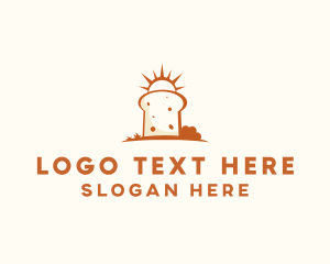 Sunny Bread Slice logo design