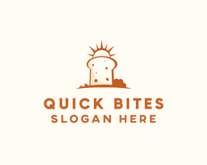 Sunny Bread Slice logo design