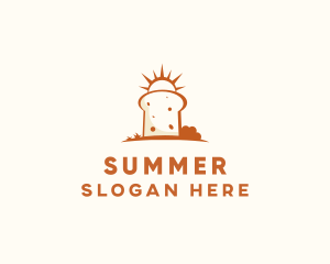 Sunny Bread Slice logo design