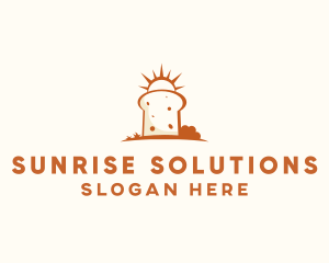 Sunny Bread Slice logo design