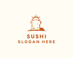 Sunny Bread Slice logo design