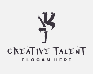 Talent - Gray Man Breakdance logo design