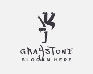 Gray - Gray Man Breakdance logo design