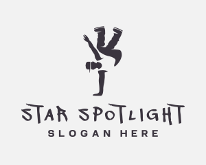 Talent Show - Gray Man Breakdance logo design