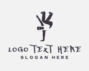 Tiktok - Gray Man Breakdance logo design