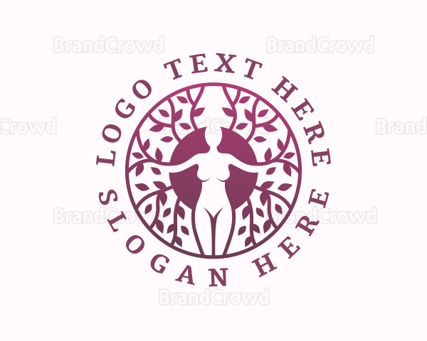 Meditation Tree Woman Logo