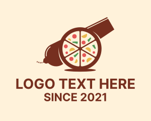 Cafeteria - Pizza Cannon Restaurant logo design