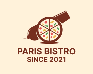 Pizza Cannon Restaurant logo design