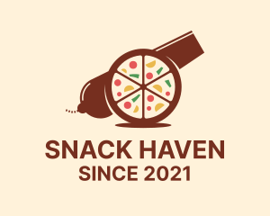 Pizza Cannon Restaurant logo design