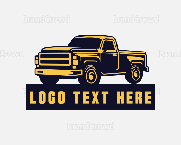 Pick Up Truck Transportation Logo