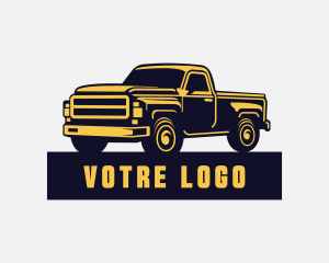 Logistics - Pick Up Truck Transportation logo design