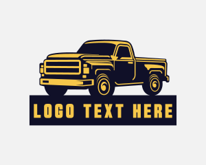 Logistics - Pick Up Truck Transportation logo design