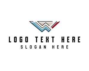 Digital Marketing Letter W logo design