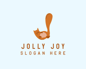 Playful Cat Letter J logo design