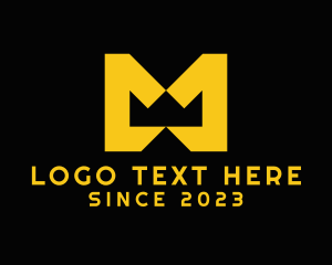 Typography - Royal Crown Letter M logo design