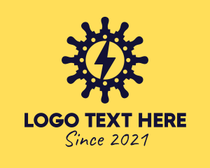 Exploration - Lightning Bolt Helm logo design