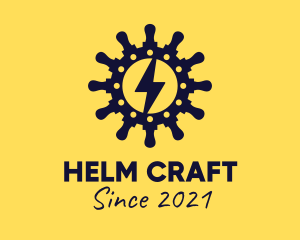 Helm - Lightning Bolt Helm logo design