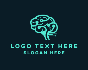Coding - Digital Wire Brain logo design