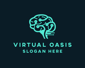 Digital Wire Brain logo design