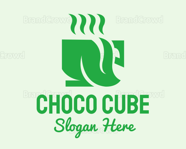 Green Herbal Tea Cup Logo