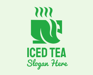 Green Herbal Tea Cup logo design