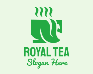 Green Herbal Tea Cup logo design