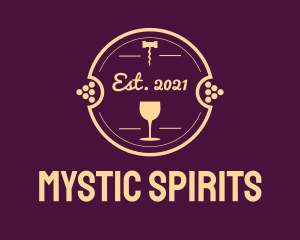 Wine Distillery Badge logo design