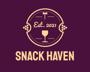 Wine Distillery Badge logo design