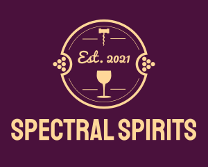 Wine Distillery Badge logo design