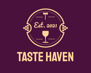 Wine Distillery Badge logo design