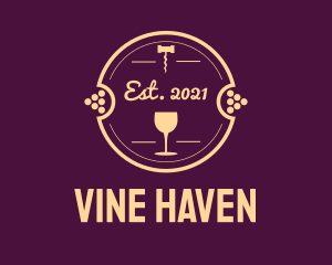 Wine Distillery Badge logo design