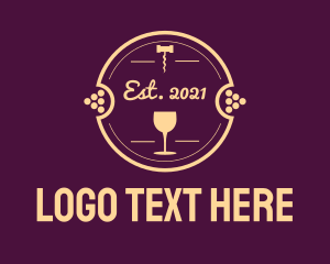 Liqueur - Wine Distillery Badge logo design
