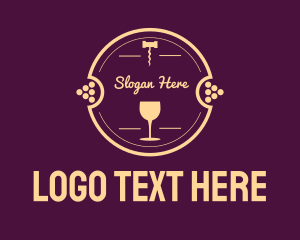 Wine Distillery Badge Logo