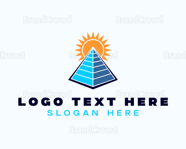 Pyramid Sun Structure Logo