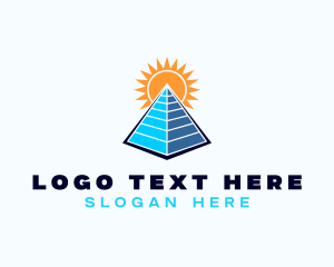 Stucture - Pyramid Sun Structure logo design