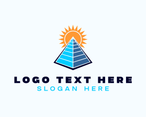 Architectural - Pyramid Sun Structure logo design